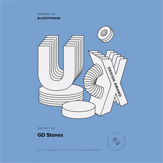 GD Stones CSS Design Awards Community Animated banner CSSDA