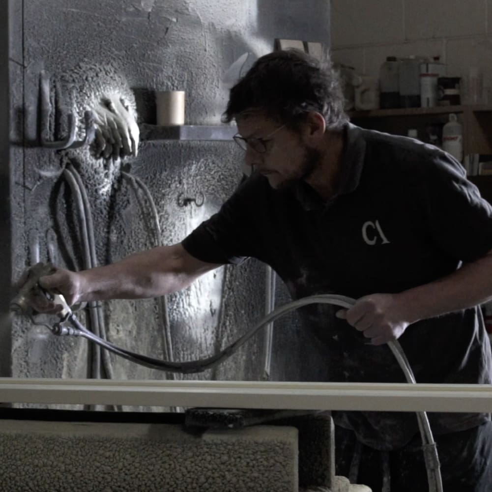 Clarity Arts photograph of a spray painter