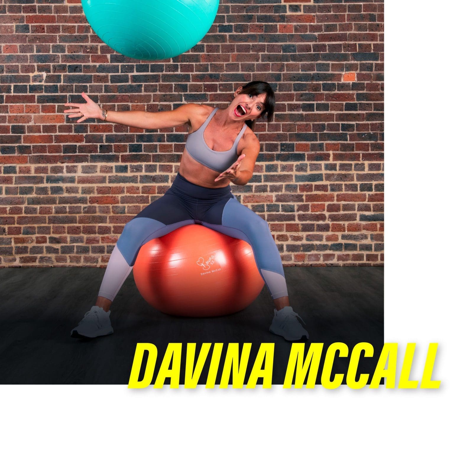 Puretech Fitness Davina McCall web design banner showing Davina McCall working out 