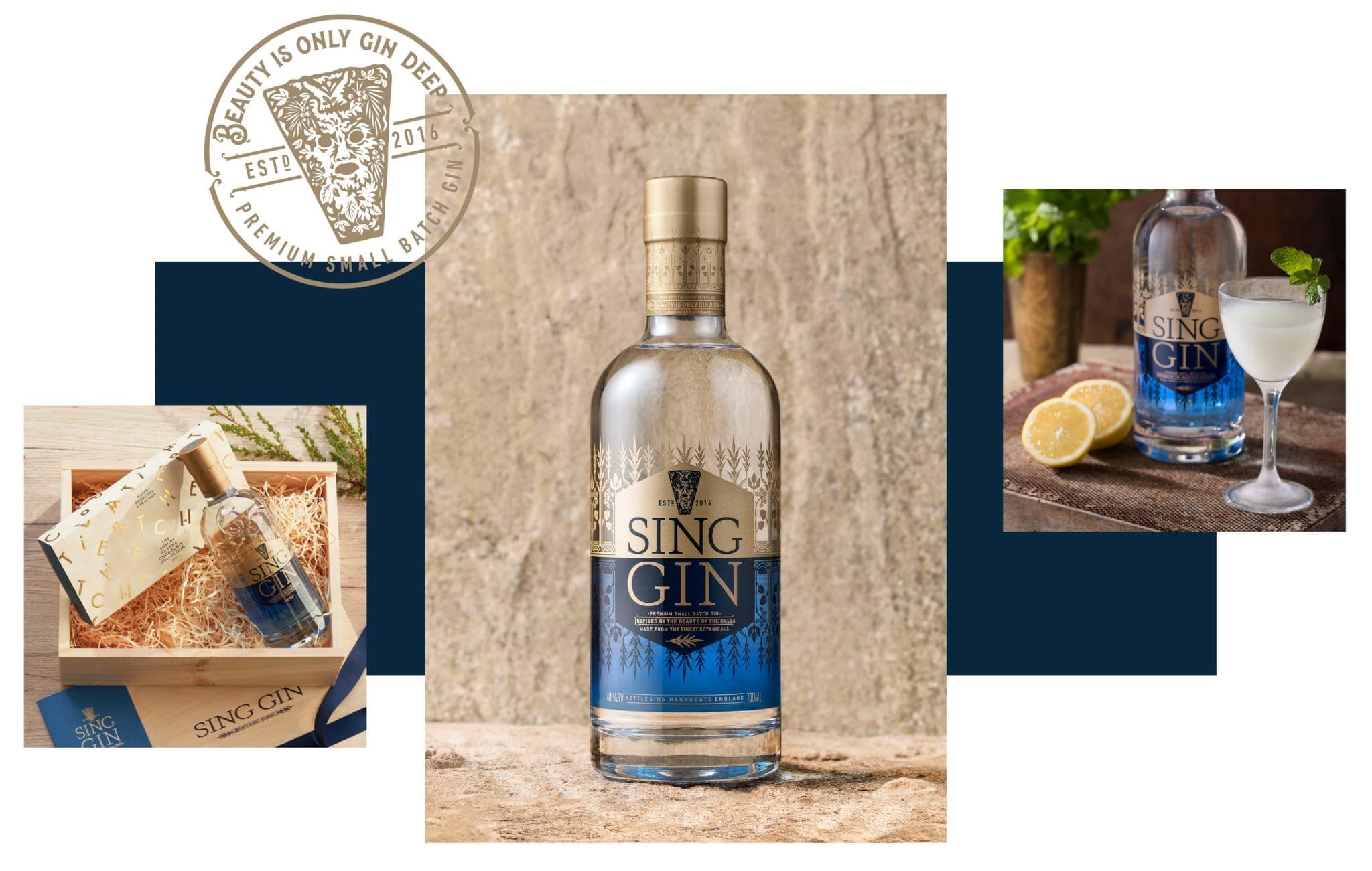 Sing Gin website by Bluestone98 digital agency harrogate