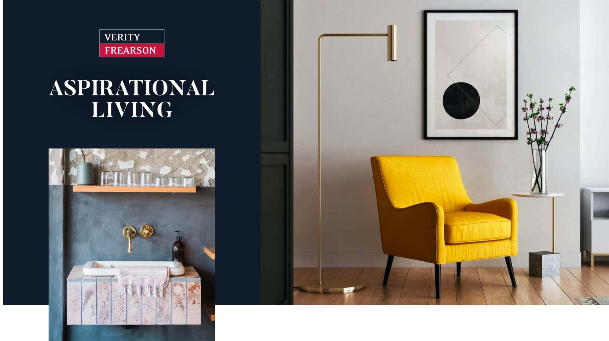 Verity Frearson aspirational living graphic for the web design project by bluestone98