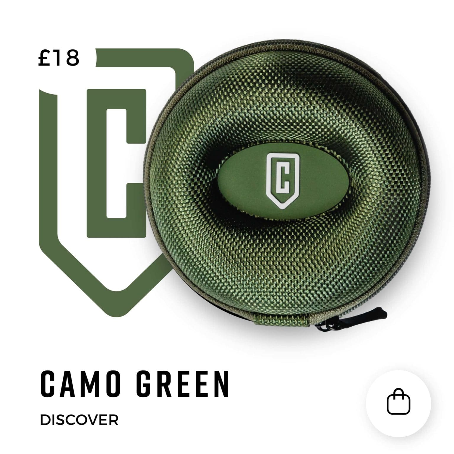 Cased In Time Camo Green watch protector website graphic