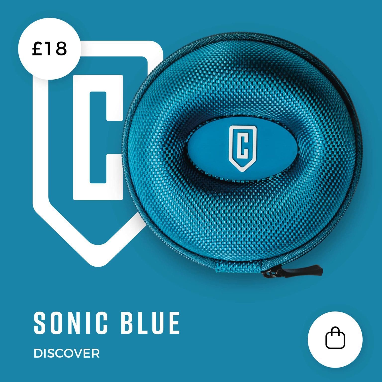 Cased In Time Sonic Blue watch protector website graphic