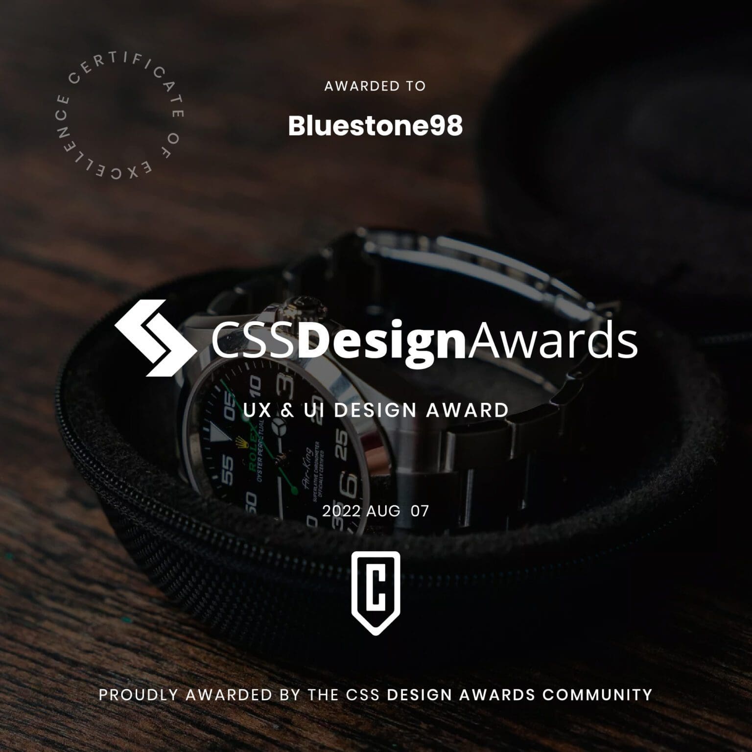 Ux & UI Design Award by Bluestone98 for cased In Time