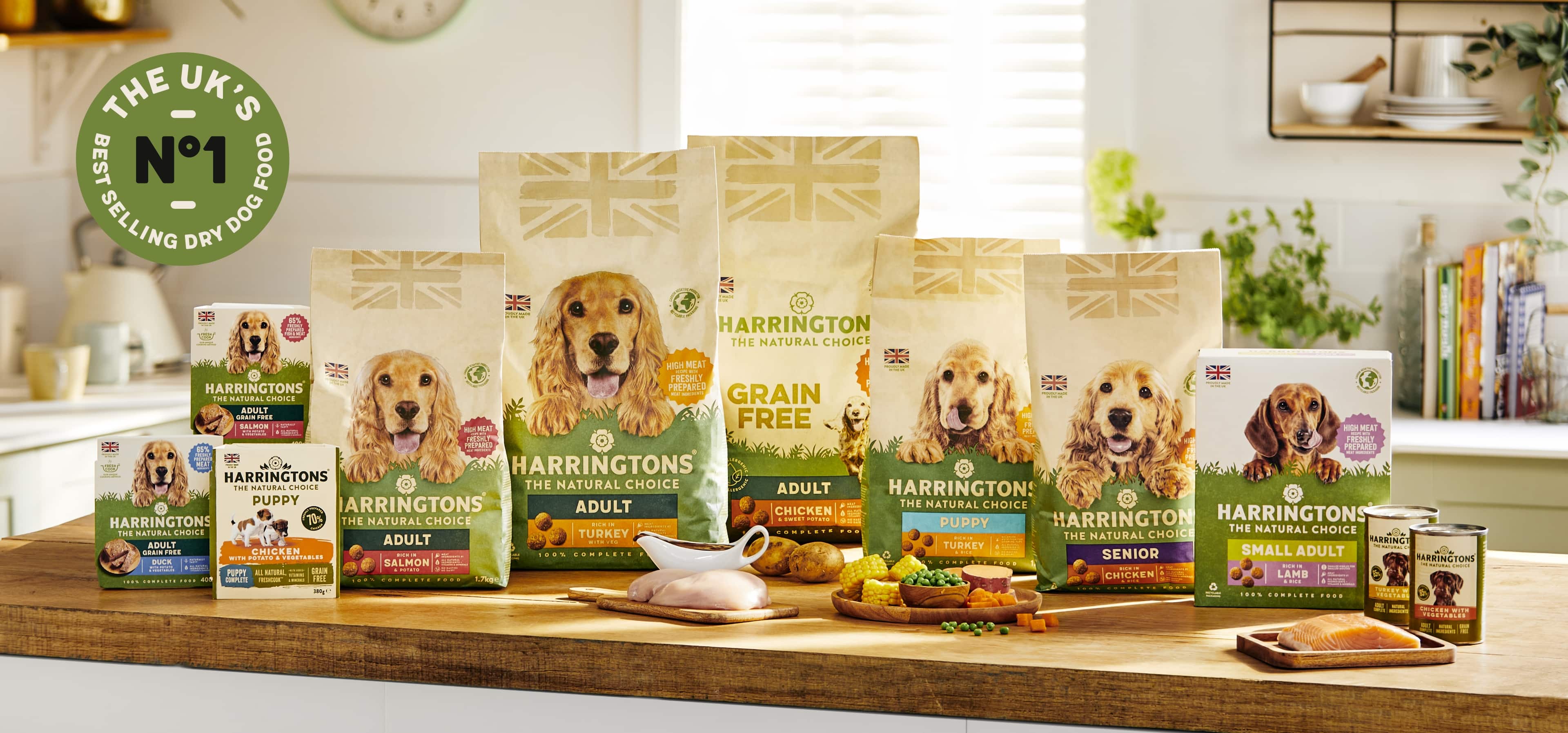 Harringtons Pet Food packaging website photography by Bluestone98