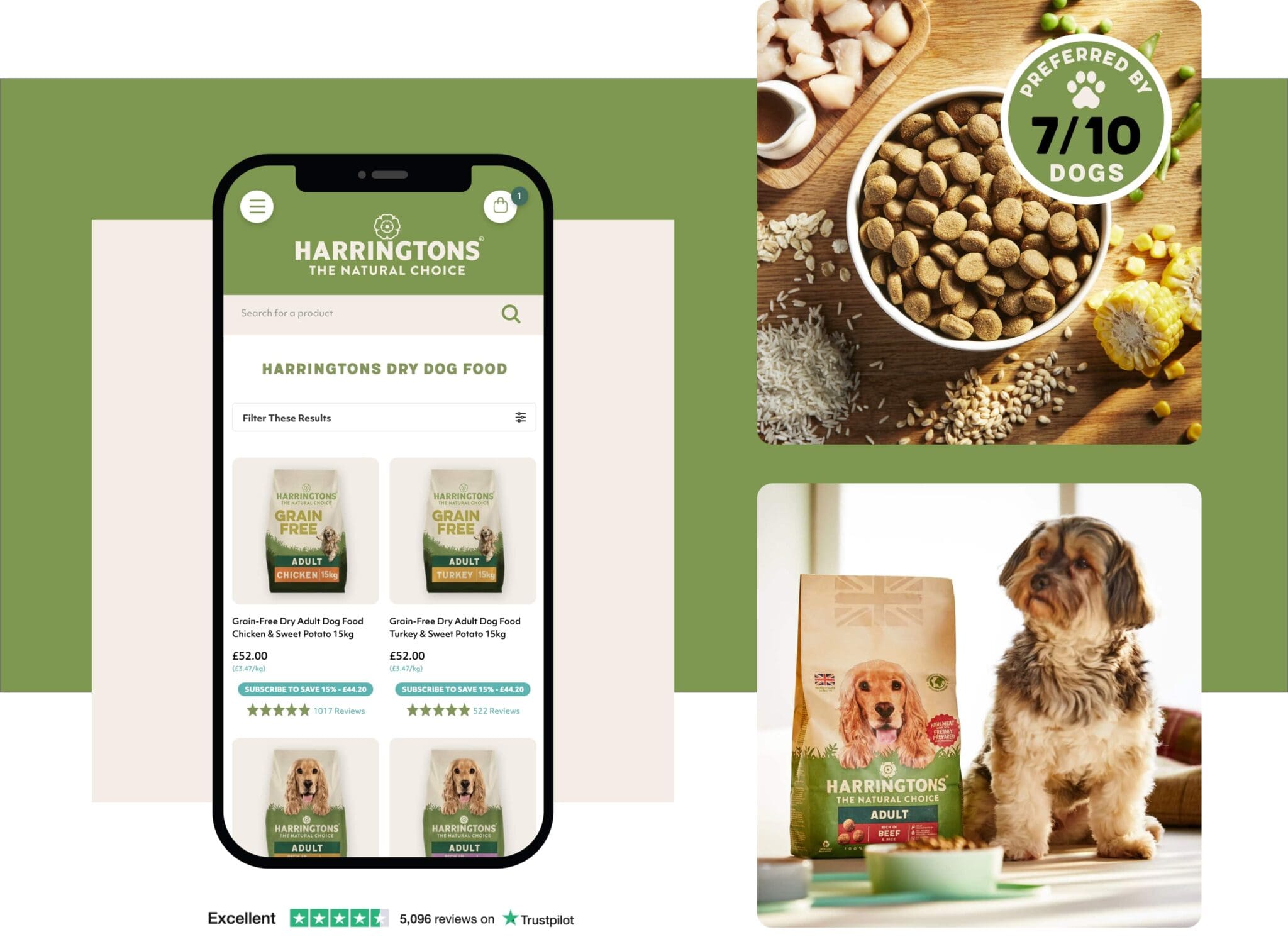 Responsive website design by Bluestone98 for Harringtons Pet Food