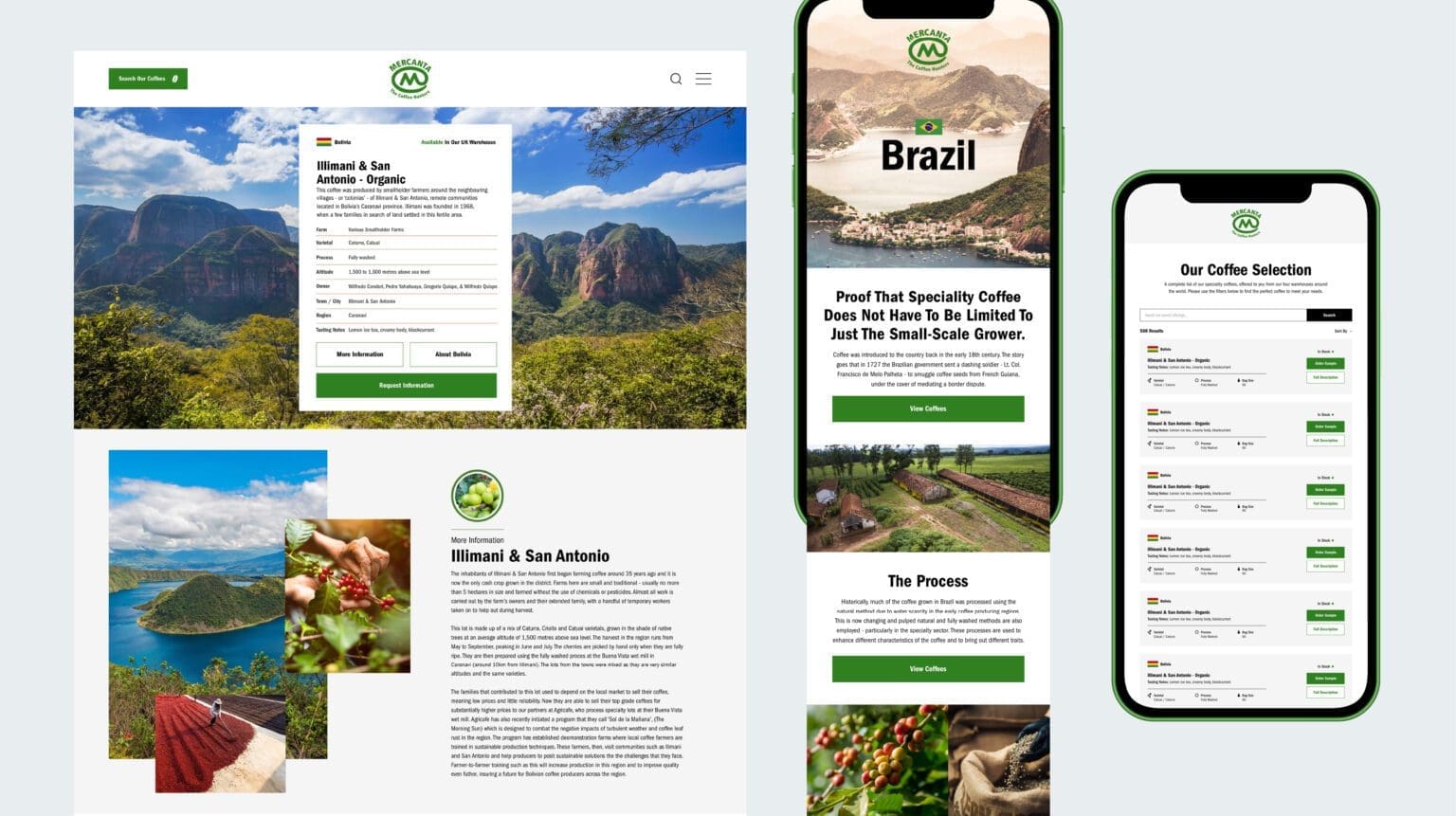 Mercanta website design and build by Bluestone98