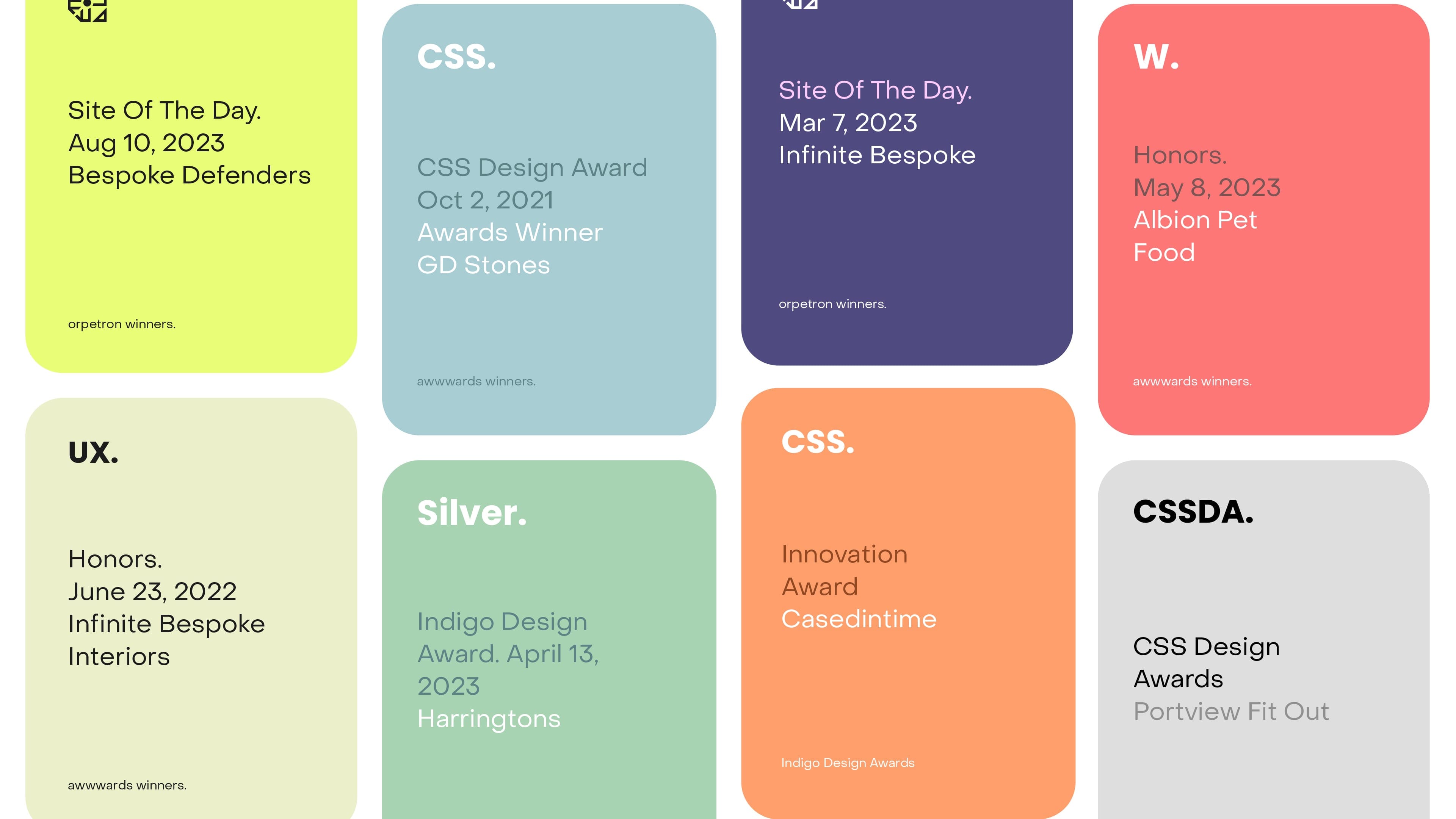 Bespoke Defenders awards