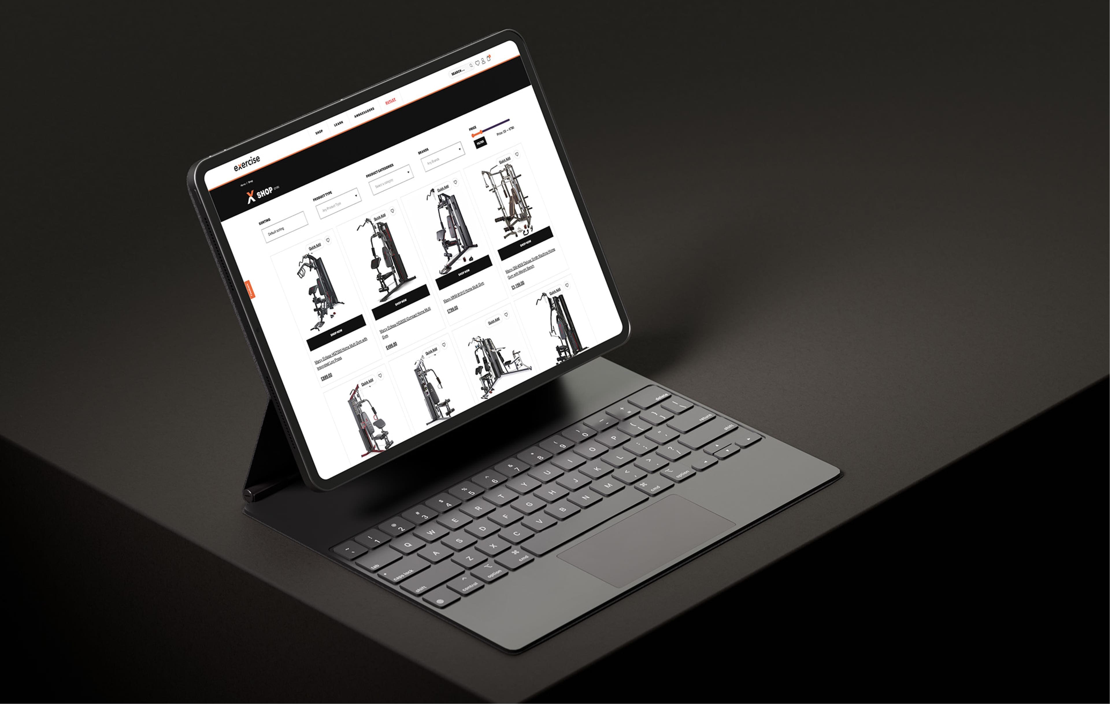 Exercise Ecommerce website example