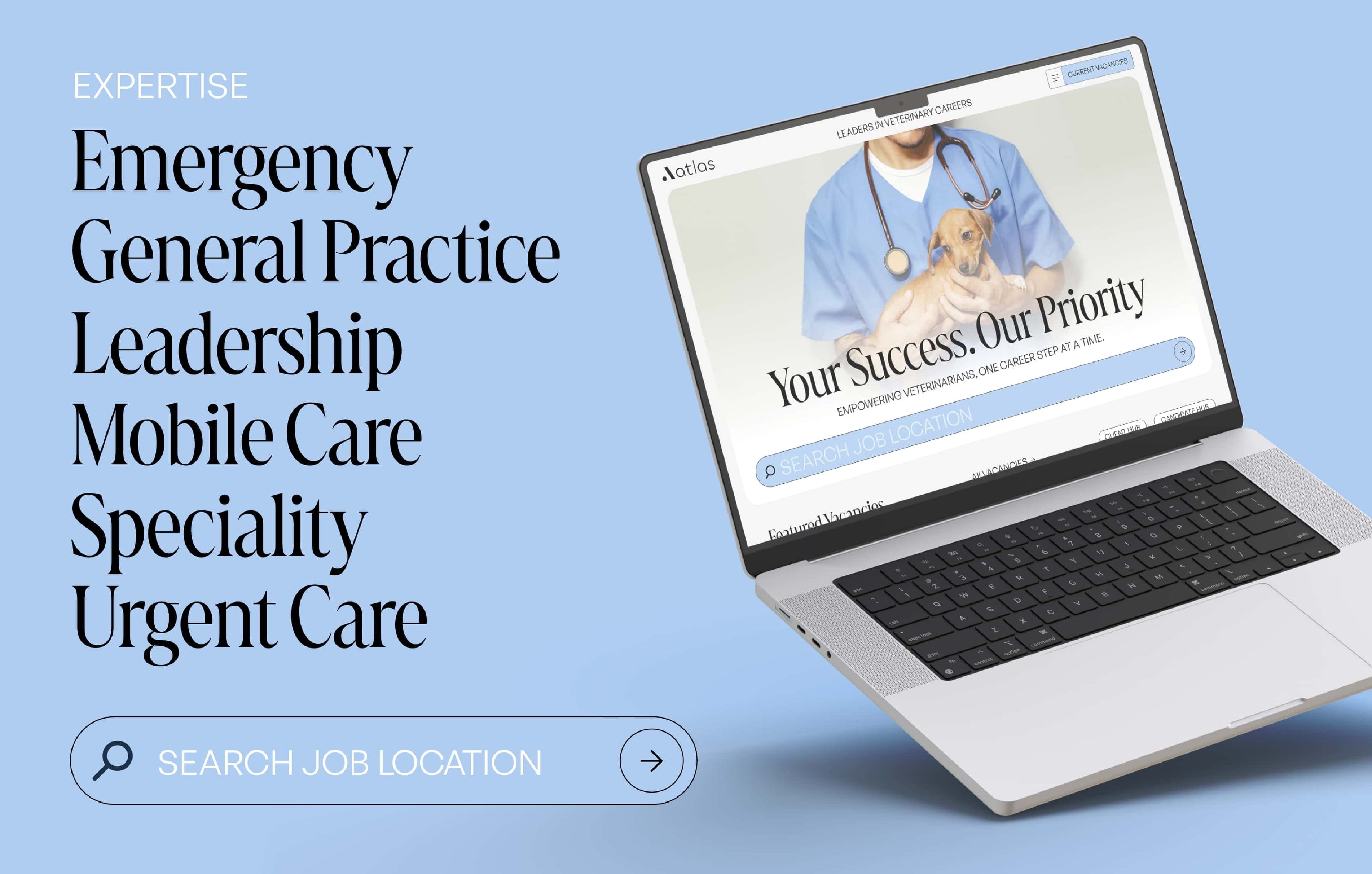 Atlas Consultancy Website Mockup on Laptop