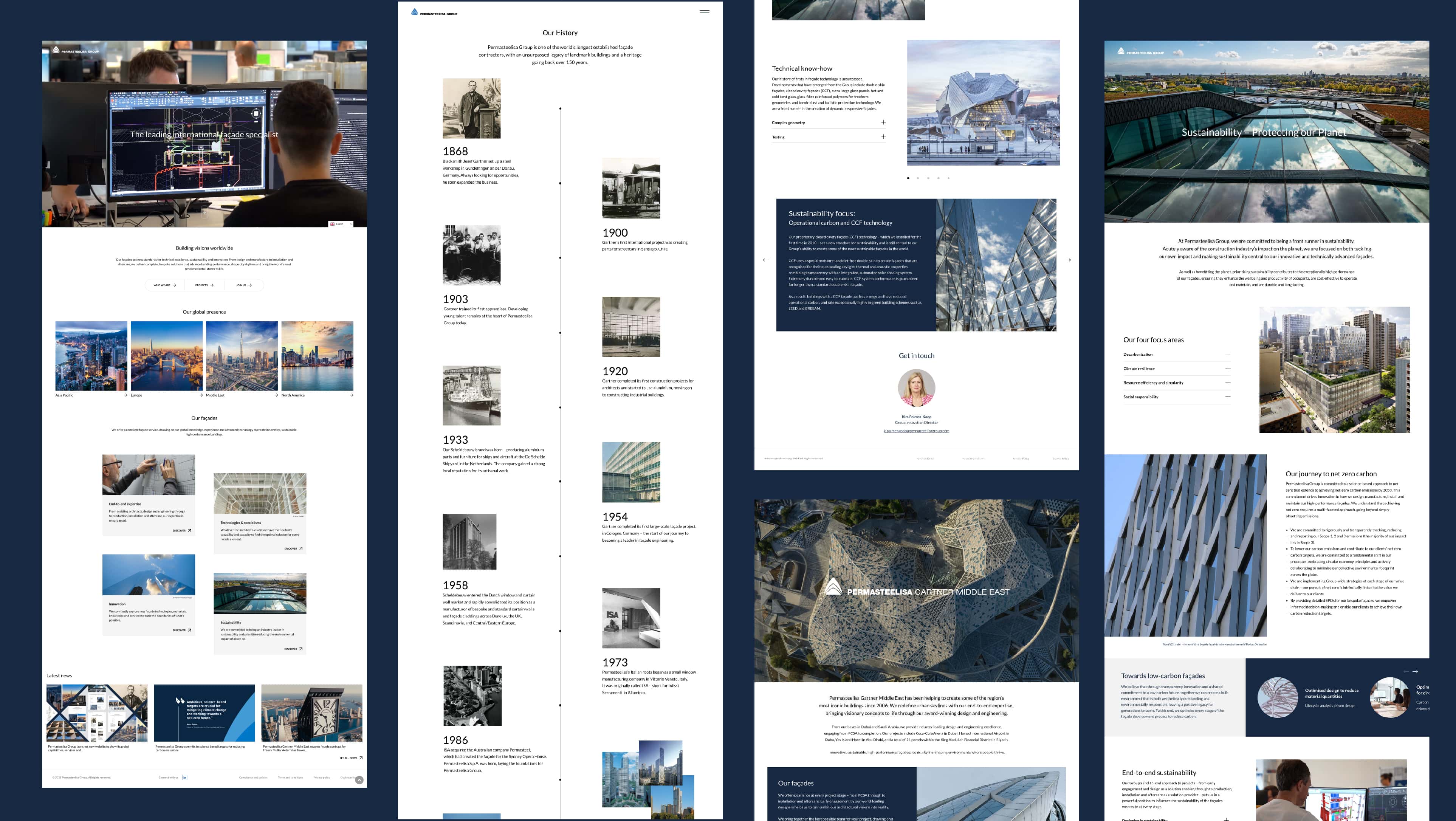 Permasteelisa Website Design by Bluestone98, Permasteelisa website design