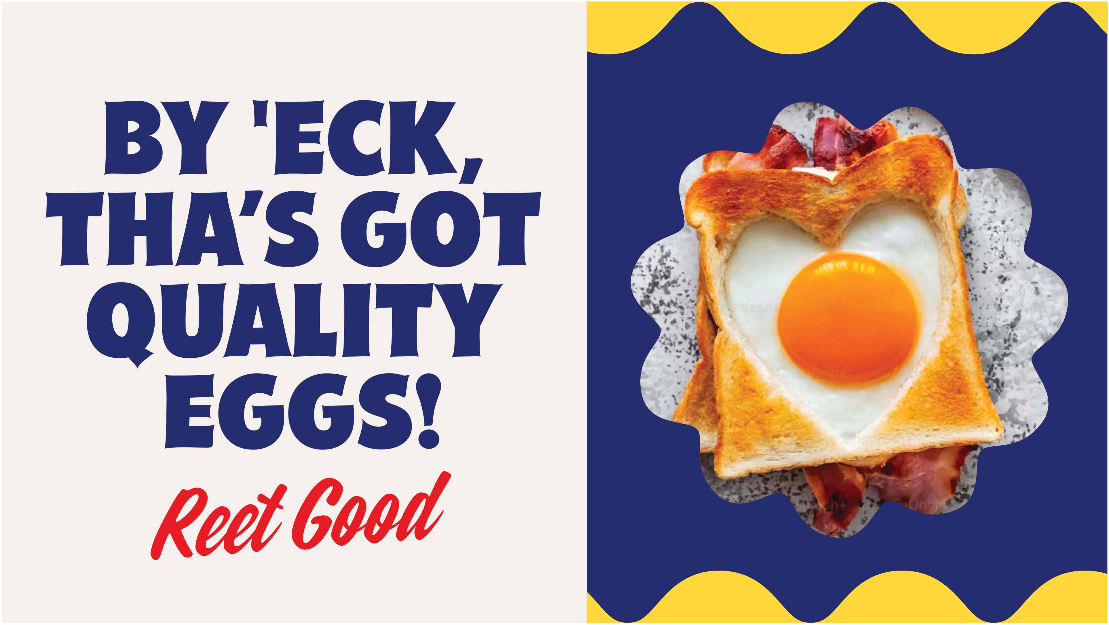 Proper Good Yorkshire Eggs, creative branding agency UK by bluestone98.com