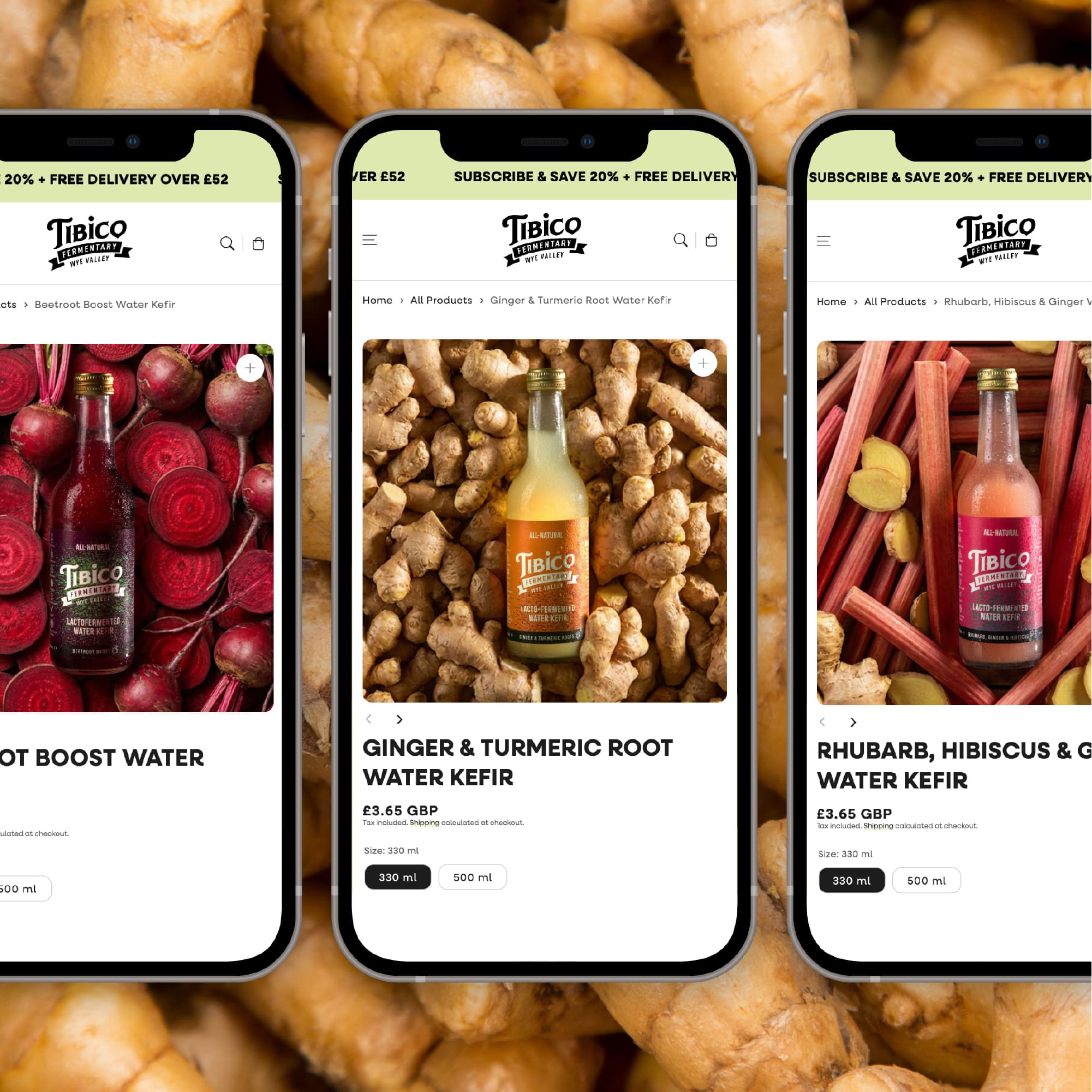 Tibico Fermentary Shopify Ecommerce Launch designed & created by Bluestone98